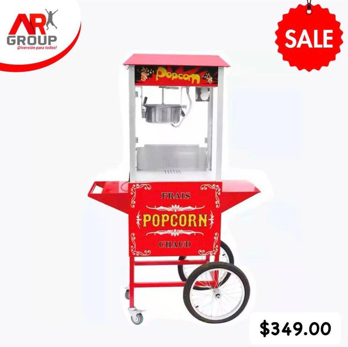 Maquina de popcorn con carrito